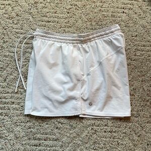 Lululemon White Athletic Shorts